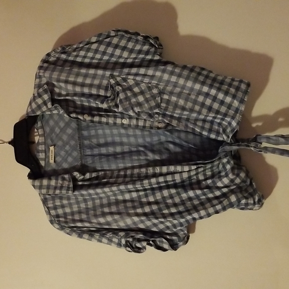 Blue Gingham button-up shirt - Picture 1 of 3